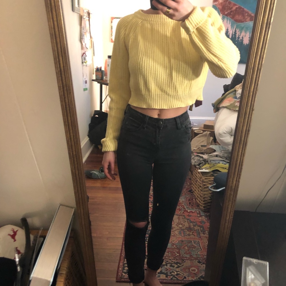 Cropped Knit Sweater